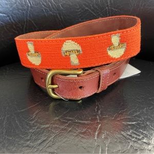 NWT Urban Outfitters Mushroom Needlepoint Belt